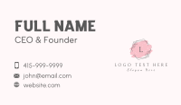 Hexagon Brushstroke Lettermark  Business Card Design