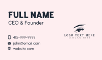 Chic Beauty Eyelashes Business Card Design