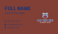 Basketball Bulldog Mascot  Business Card Design