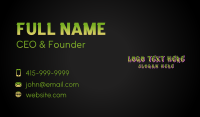 Colorful Neon Graffiti Business Card