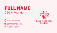 Red Medical Cross  Business Card