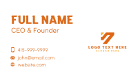 Orange Number 7 Business Card Design