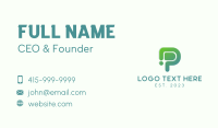 Modern Letter P Business Card