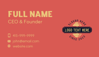 Fitness Dumbbell Wordmark Business Card