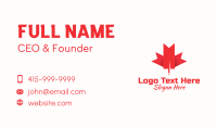 Canadian Maple Leaf  Business Card Design