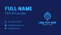 Blue Android Location Pin Business Card