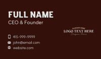 Luxury Apparel Wordmark Business Card