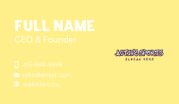 Street Paint Wordmark Business Card