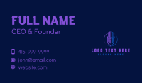 Media Podcast Microphone Business Card