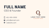 Letter Q Business Card example 3
