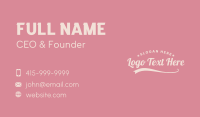 Feminine Apparel Wordmark Business Card