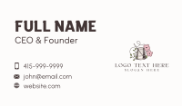Floral Thimble Needle Sewing Business Card