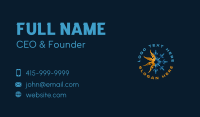 Fire Snowflake Temperature HVAC Business Card