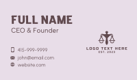 Judicial Law Firm Business Card