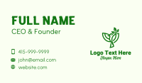 Green Leaf Bird Business Card Design