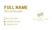 Golden Hexagon Lettermark Business Card