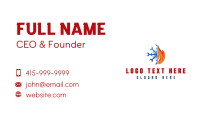 Snowflake Ice Fire Business Card Design