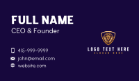 Fierce Lion Shield Business Card Design