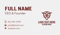 Brown Acorn Mustache Business Card Design