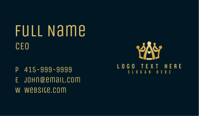 Gold Crown Gradient Business Card