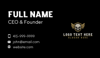 Military Skull Wings Business Card