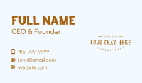 Generic Gothic Wordmark Business Card
