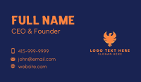 Orange Hawk Emblem Business Card Design