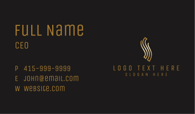Luxury Business Letter S Business Card