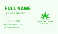 Cannabis Leaf Bird  Business Card Design
