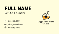 Camera Lemonade Juice  Business Card Design