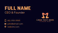 Professional Creative Letter M Business Card Design