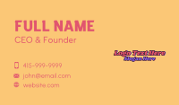 70s Hippie Wordmark  Business Card