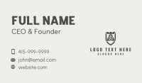 Soccer Shield Letter A Business Card