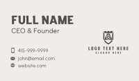 Soccer Shield Letter A Business Card Design