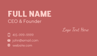 Feminine Fashion Wordmark Business Card Design