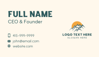 Mountain Peak Sunset Business Card