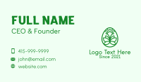 Green Flower Egg Business Card