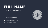 Hipster Anchor Emblem Business Card Design