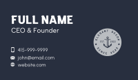 Hipster Anchor Emblem Business Card Image Preview