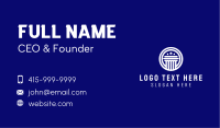 White Government Pillar Business Card