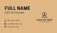 Screw Hammer Nail Roofing Business Card Design