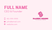 Beauty Girly Chic Letter B Business Card Image Preview