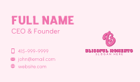 Beauty Girly Chic Letter B Business Card Image Preview