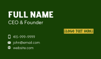 Vegetarian Restaurant Wordmark Business Card