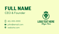 Green Herbal Pen Business Card Design