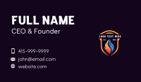 Fire Ice Thermal Shield  Business Card Design