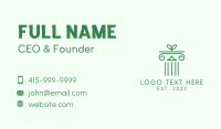 Natural Eco Pillar  Business Card
