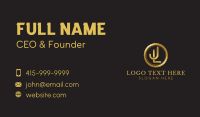 Golden Deluxe Monogram JL Business Card