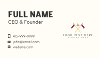 Medieval Banner Crown Business Card Design