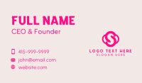 Pink Boutique Letter S  Business Card